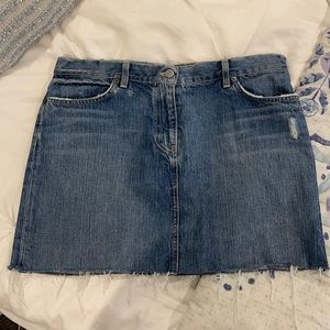 J Crew denim mini skirt